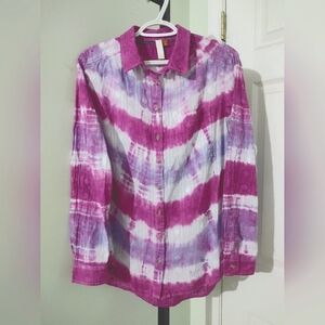 Pilcro Tie Dye Shirt Janessa Button Front Small
